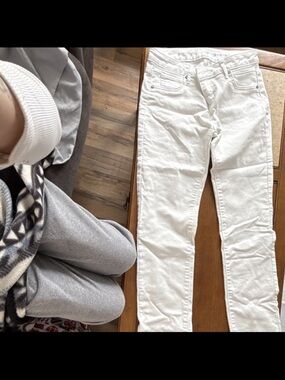 Simply Vera Vera Wang White Straight Leg Jeans